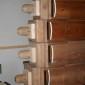 Bereit zum Wiedereinbau - Holzpfeifen aus der alten Orgel übernommen, mit neuen Füßen versehen